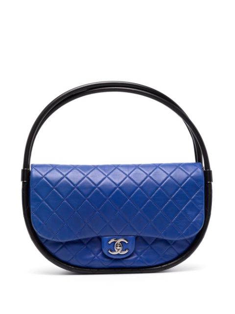 HOT SALE CHANEL Hula Hoop leather handbag Women