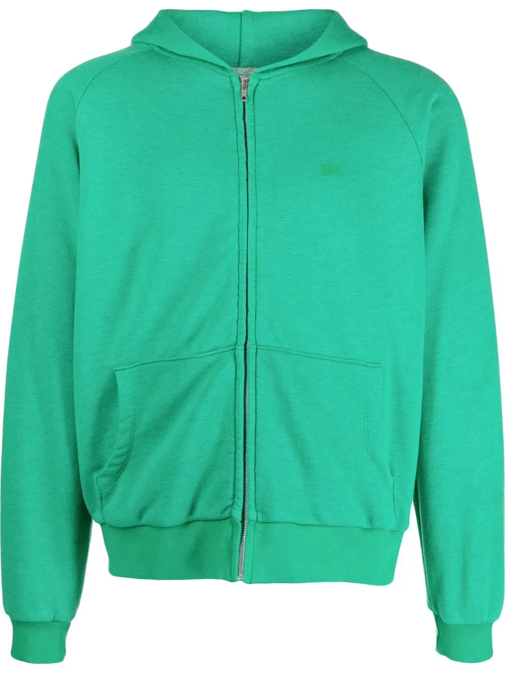 

ERL logo-print zip-up hoodie - Green