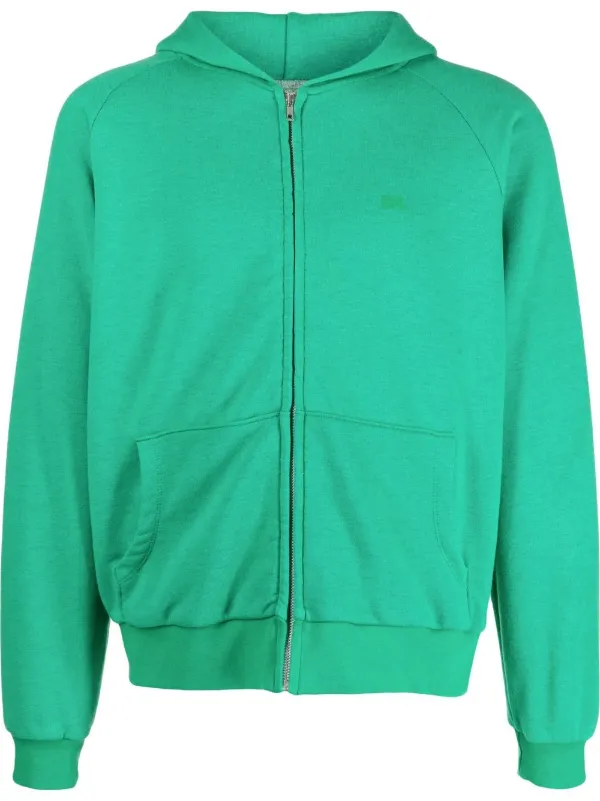 Printed Cotton Blend Hoodie in Green - ERL