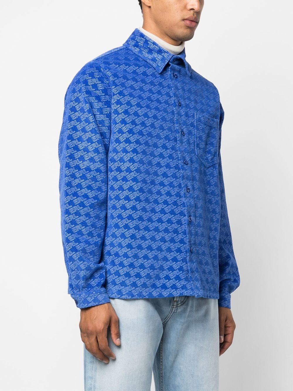 ERL all-over Logo Print Corduroy Shirt - Farfetch