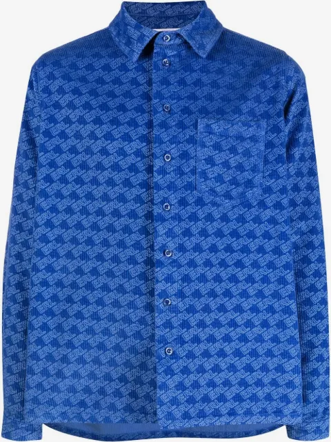 ERL chemise en velours côtelé à logo imprimé