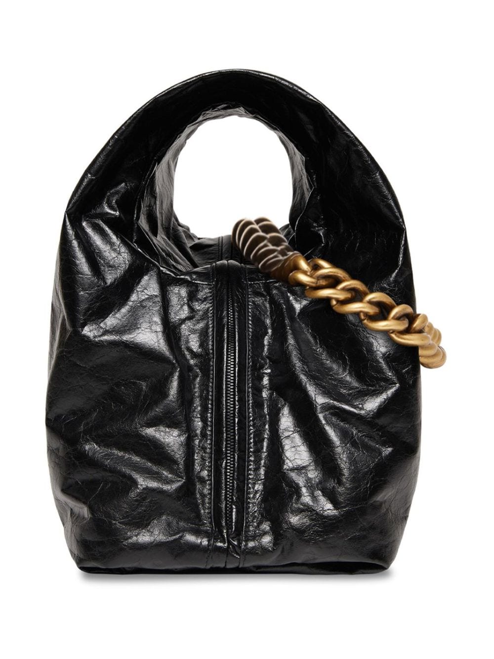 Shop Balenciaga Puffer Chain-strap Tote In Schwarz