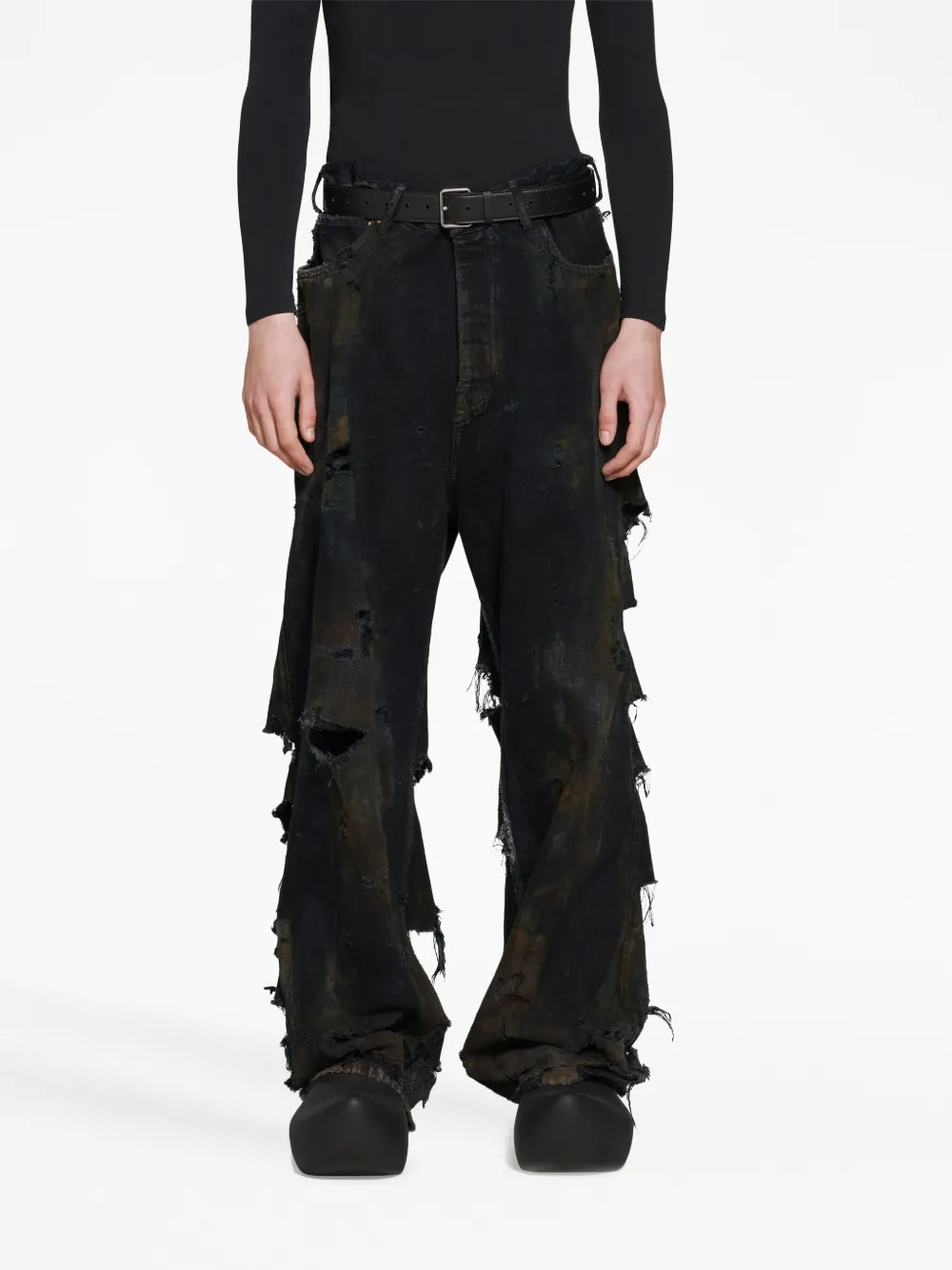 Balenciaga Super Destroyed Baggy Trousers - Farfetch