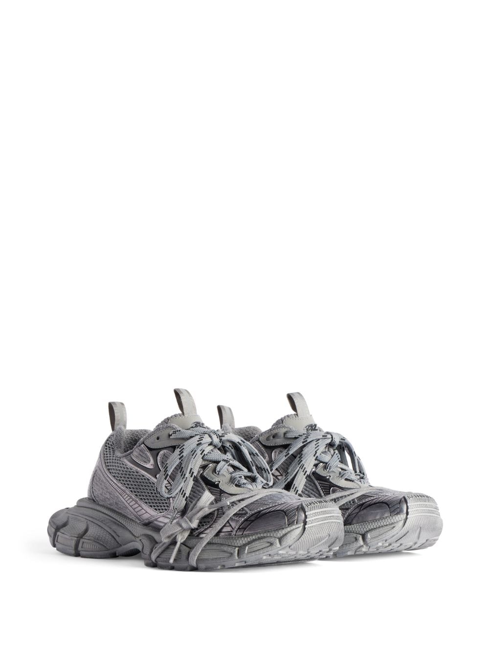 Shop Balenciaga 3xl Panelled Sneakers In Grey