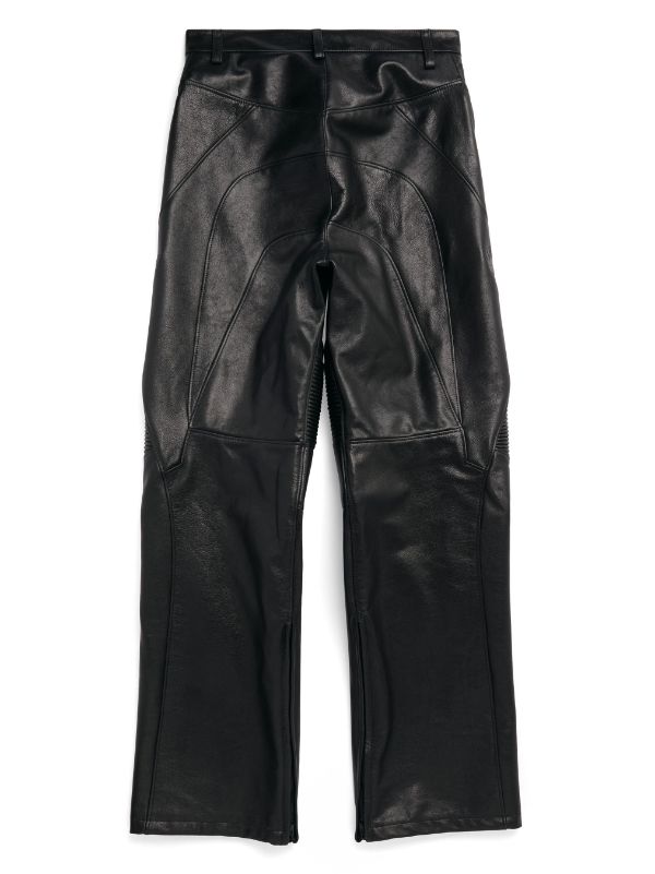 Balenciaga High Waist Leather Trousers - Farfetch