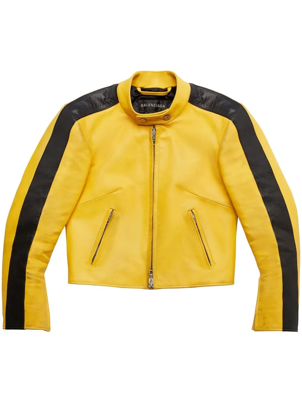 Balenciaga Shrunk Racer Jacket In Yellow