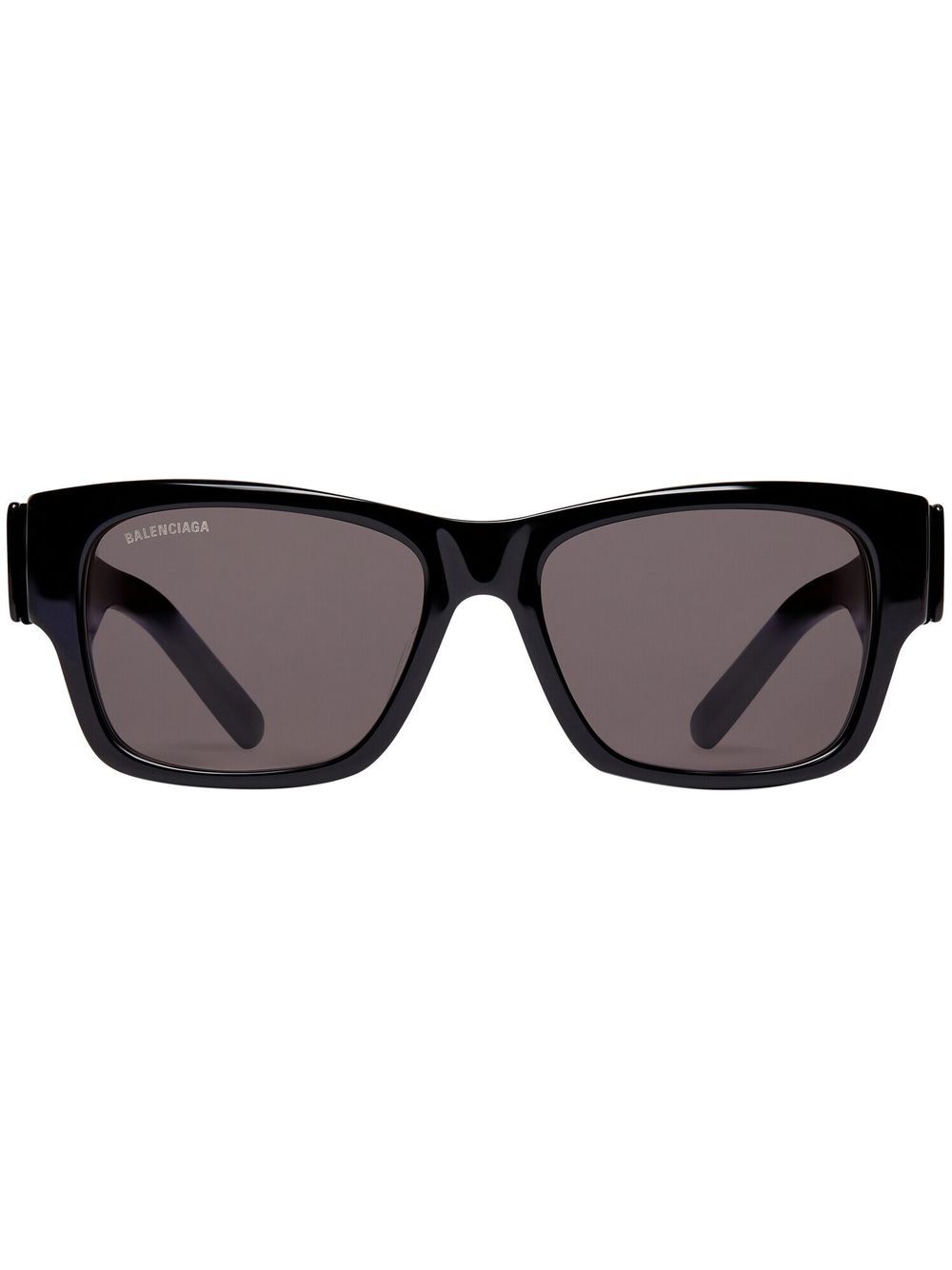 Balenciaga Logo-print Square-frame Sunglasses In Black