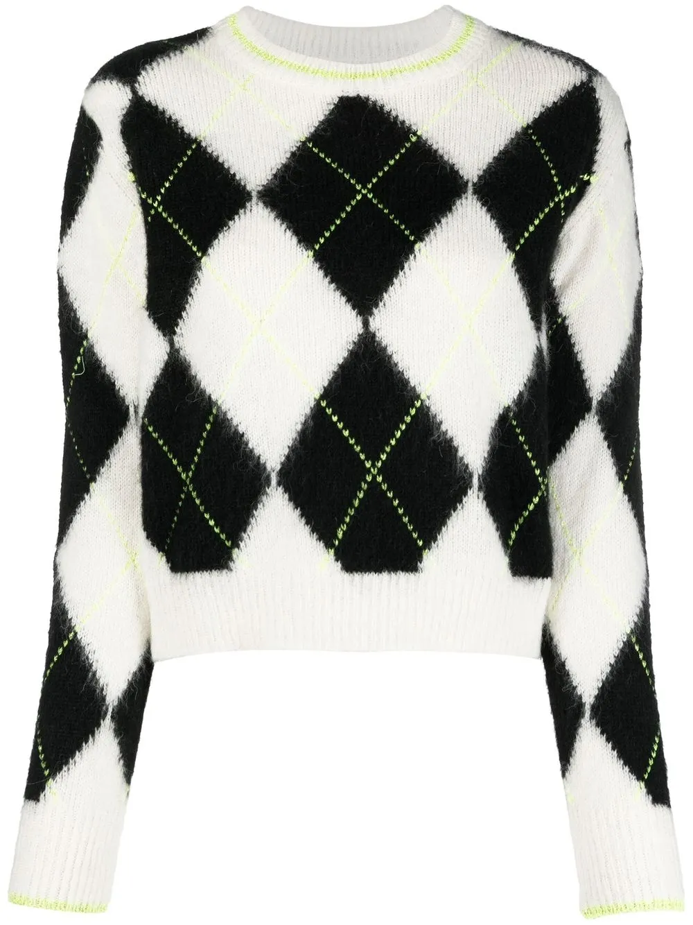 

MC2 Saint Barth argyle-pattern knitted jumper - White