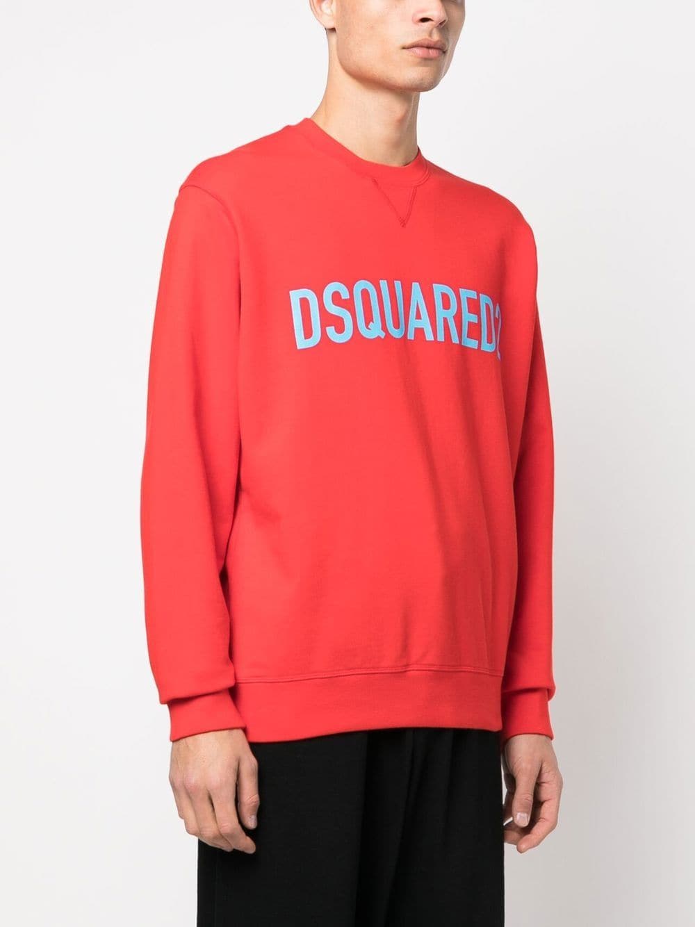 Shop Dsquared2 Logo-print Crew-neck Sweatshirt In Red