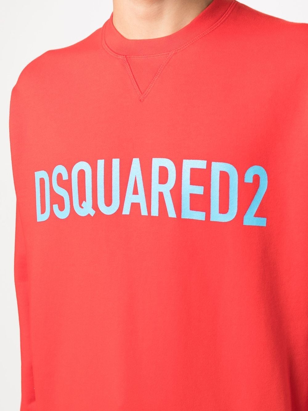 Shop Dsquared2 Logo-print Crew-neck Sweatshirt In Red