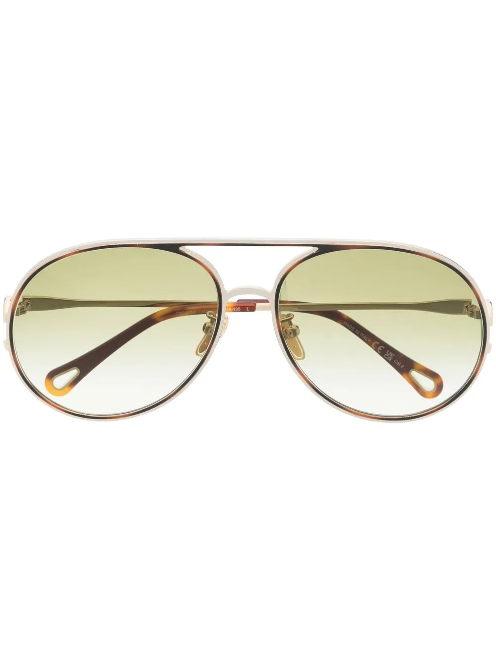 

Chloé Eyewear round-frame tinted sunglasses - Gold