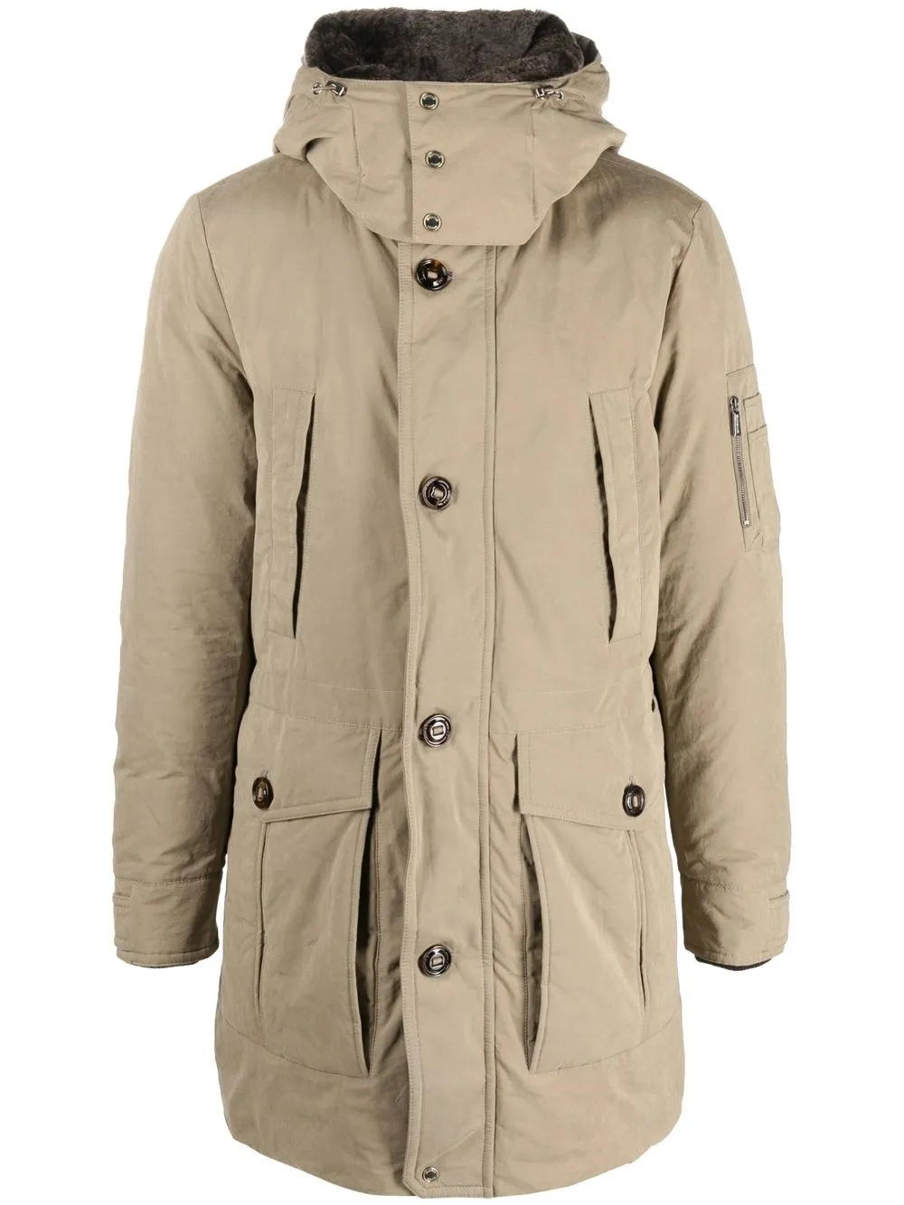

Moorer hooded down jacket - Neutrals