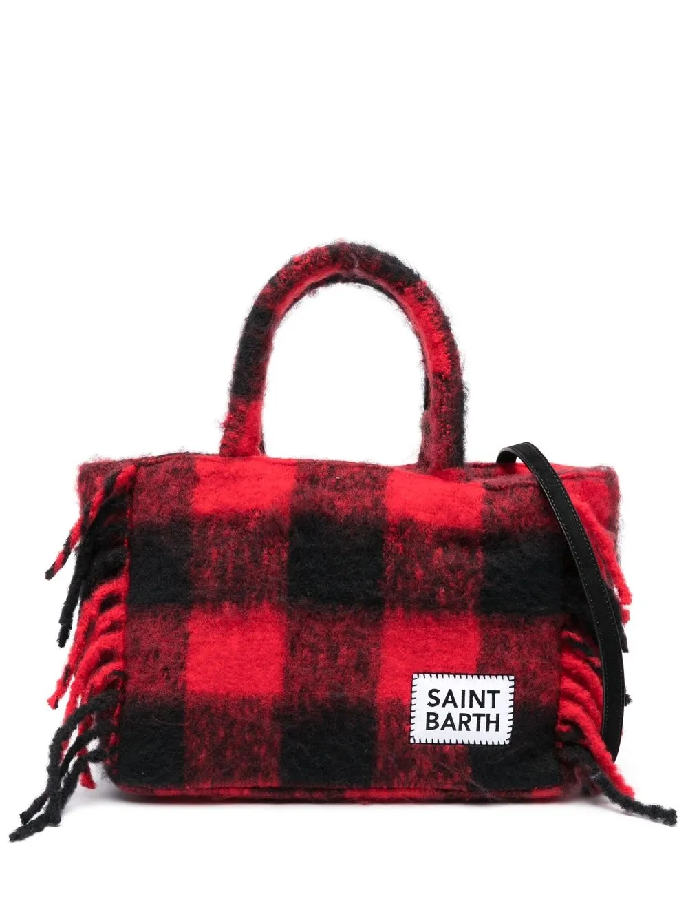 

MC2 Saint Barth Colette plaid-check tote bag - Red