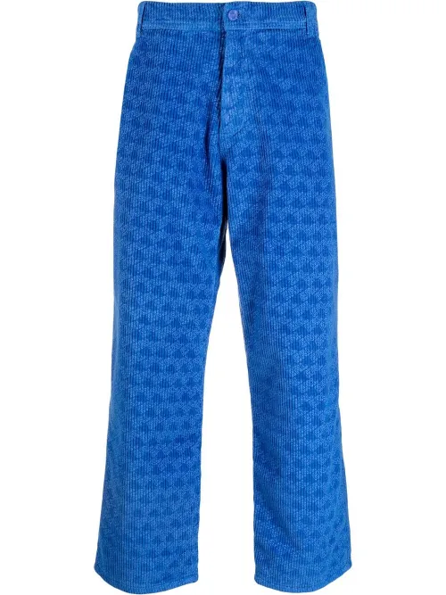 Pantalon en velours côtelé à imprimé graphique - ERL - Modalova