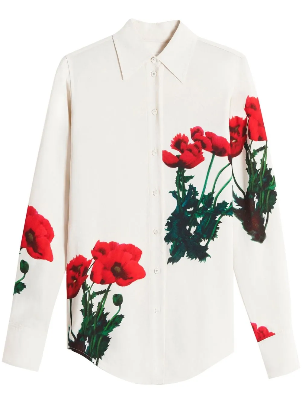 

Victoria Beckham camisa con estampado floral - Blanco