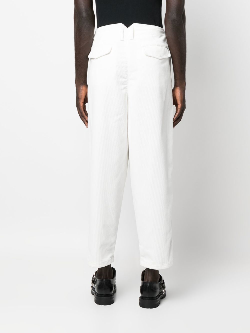 PLEATED CORDUROY COTTON TROUSERS