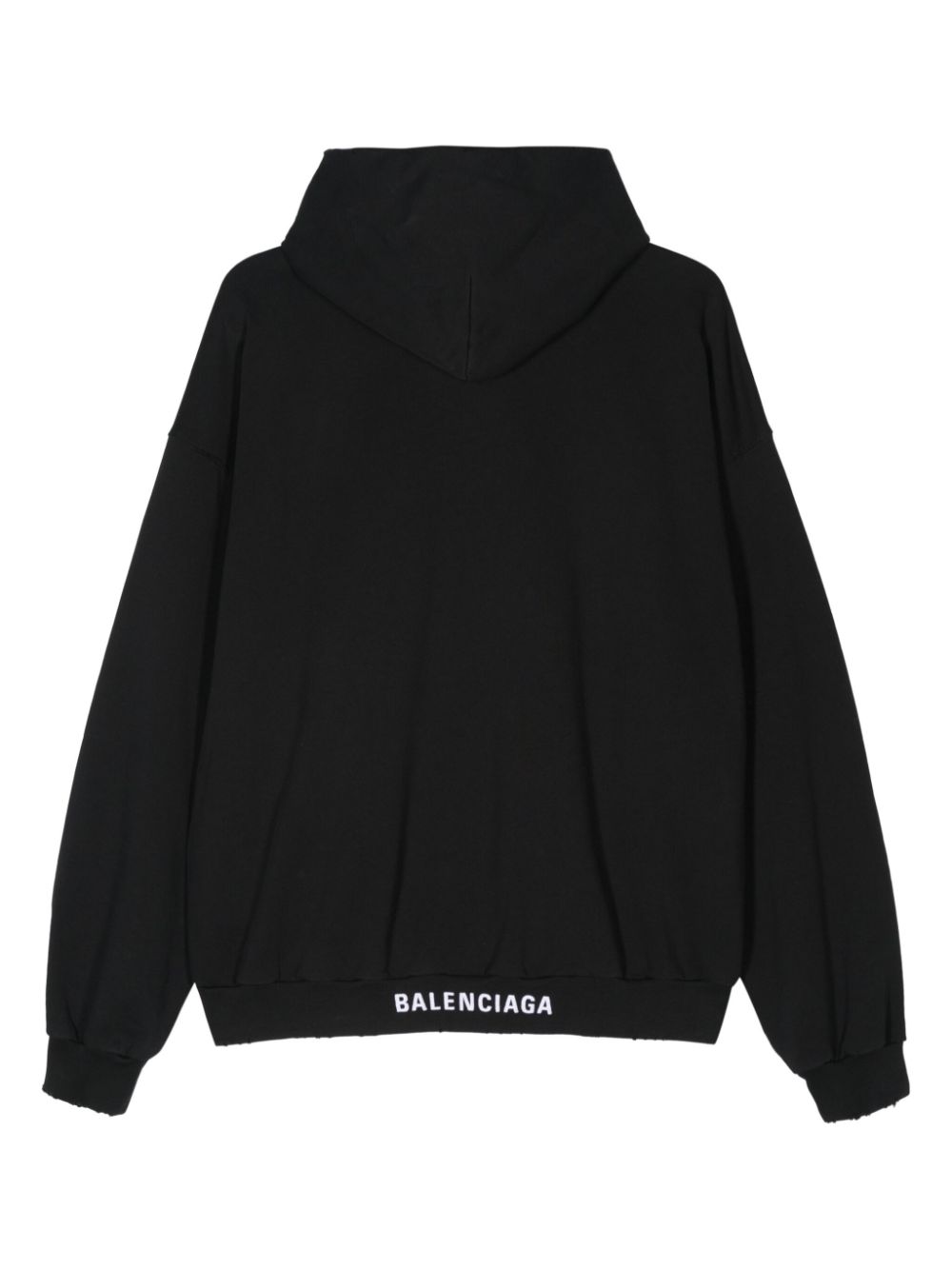 Balenciaga logo print Hoodie Black FARFETCH UK