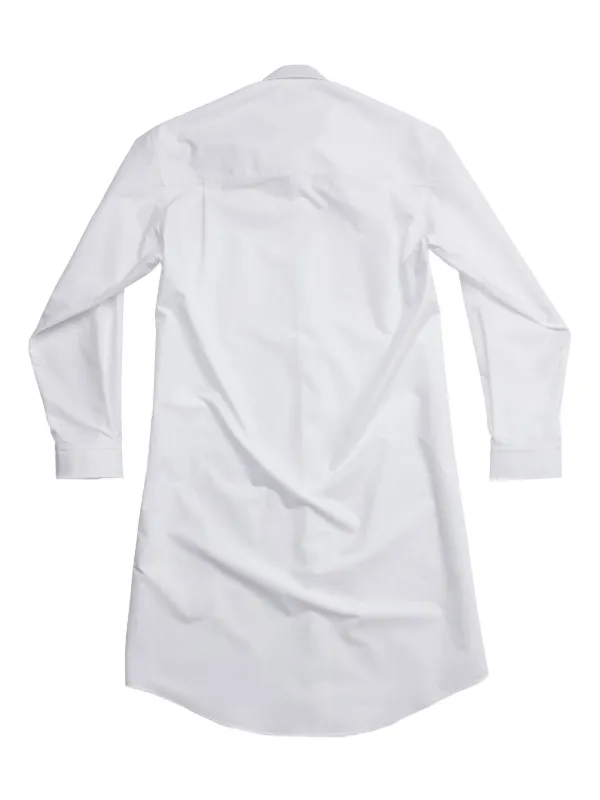 【送料&関税込】Balenciaga White Poplin Shirt Dress White Paneled cotton-poplin shirt dress | BALENCIAGA | NET-A