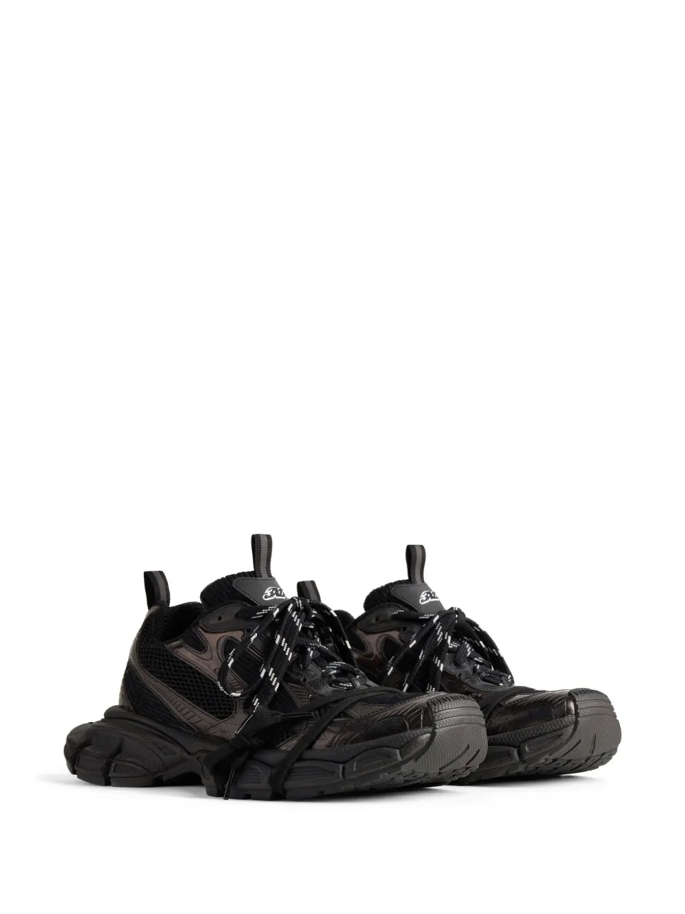 Shop Balenciaga 3xl Panelled Sneakers In Black