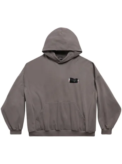 Balenciaga logo-print cotton hoodie