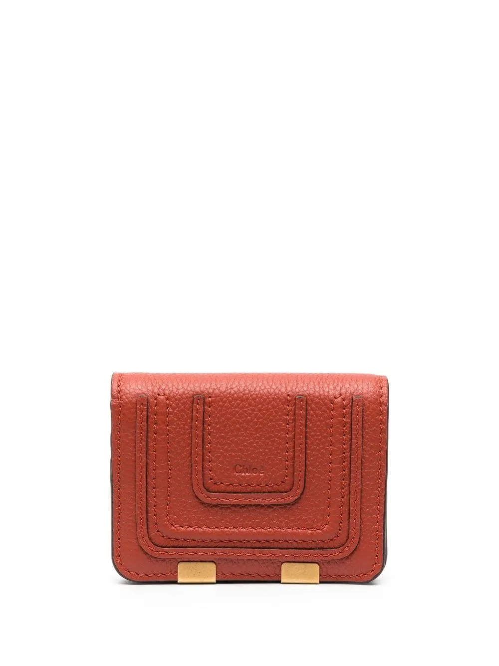 

Chloé cartera con logo en relieve - Rojo