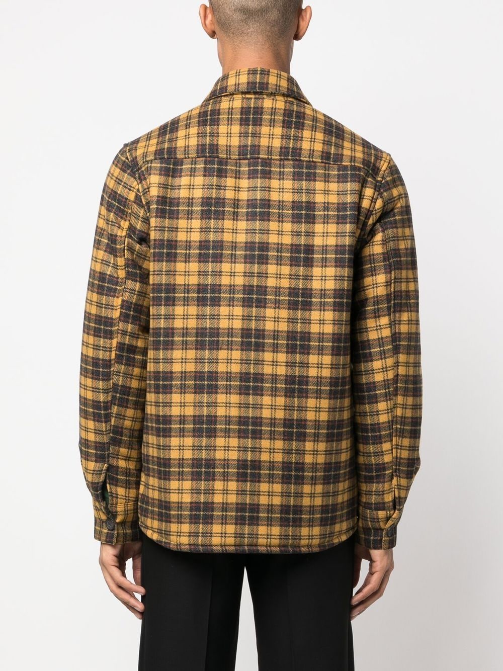 Shop Paul Smith Buttoned Checked Jacket In Yellow