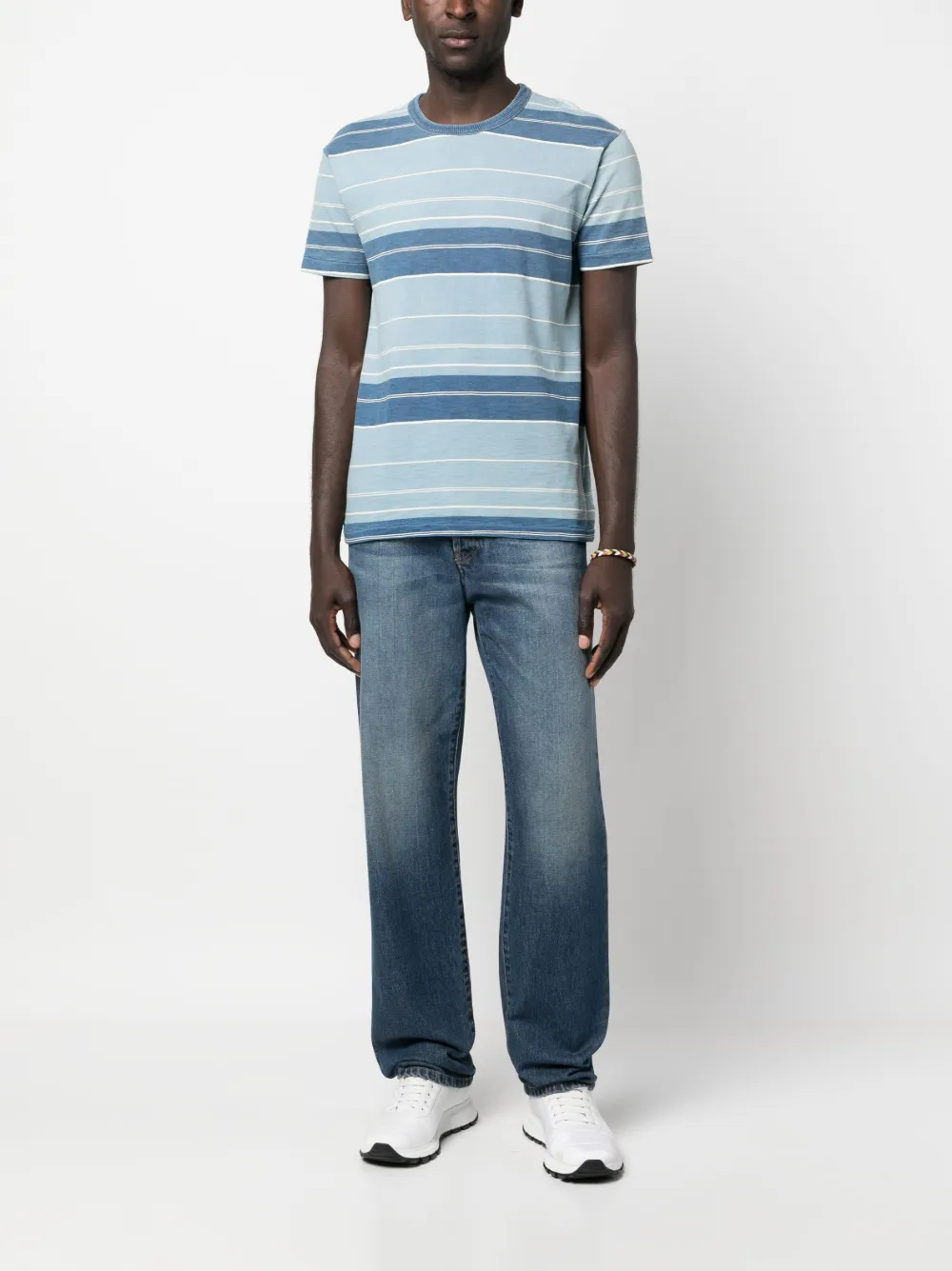 Ralph Lauren RRL Gestreept T-shirt - Blauw