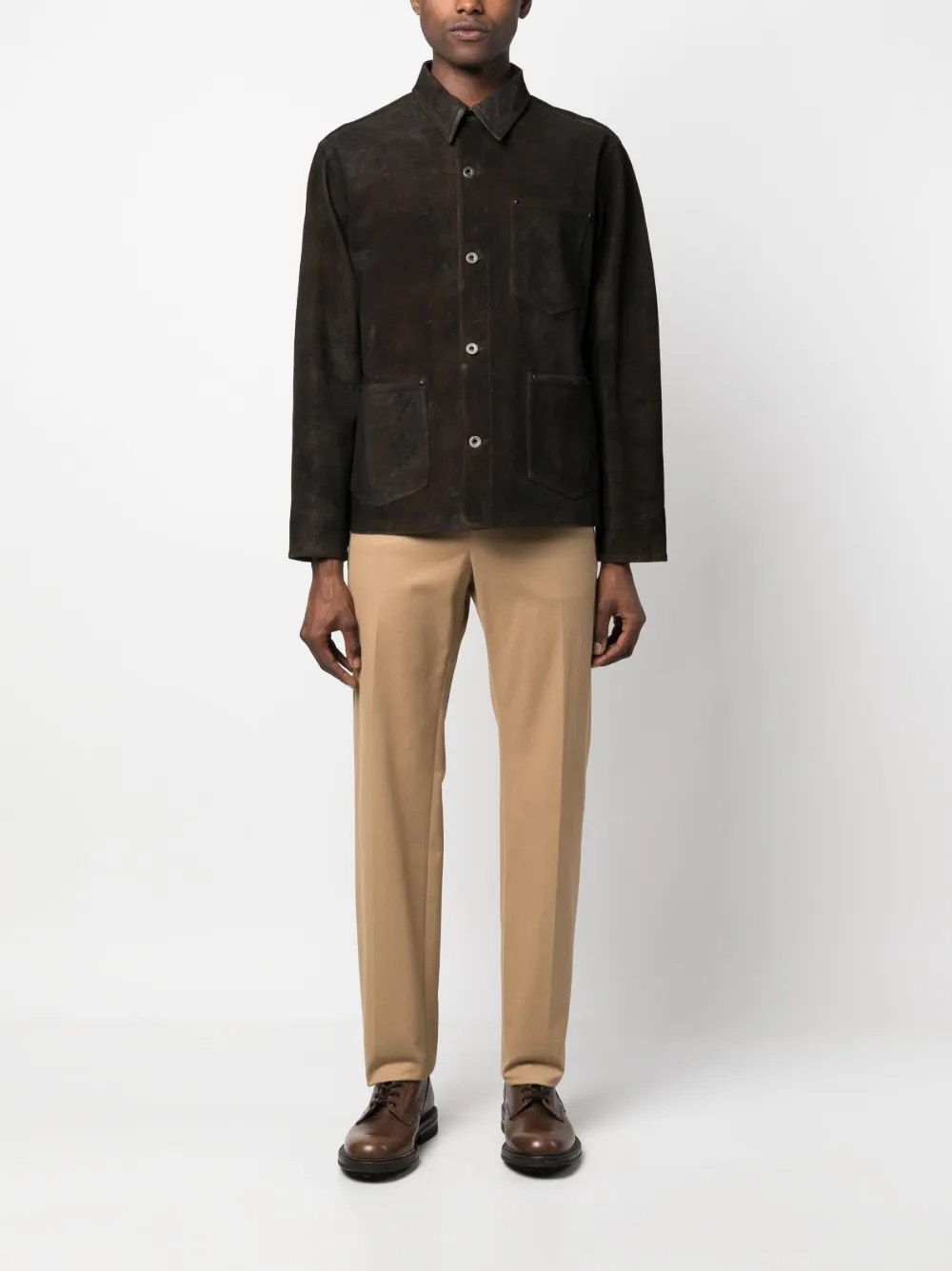 Ralph Lauren RRL Suède shirtjack - Bruin
