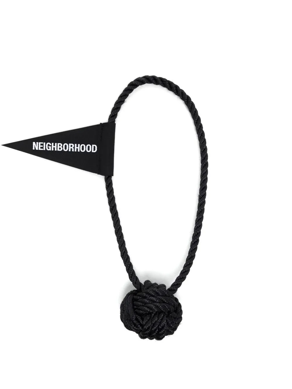 Shop Neighborhood Rope-detail Logo-print Leash In 黑色