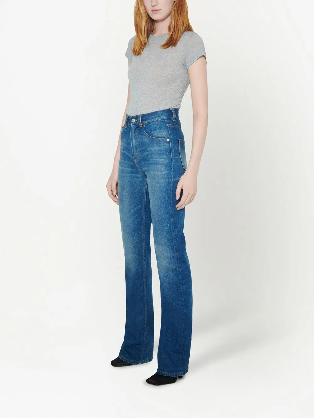 Victoria Beckham Body met korte mouwen - Grijs
