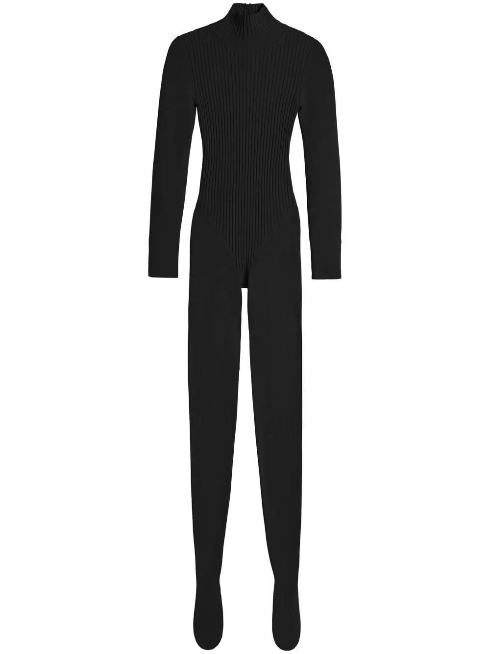 

Victoria Beckham rib-knit wool-blend jumpsuit - Black