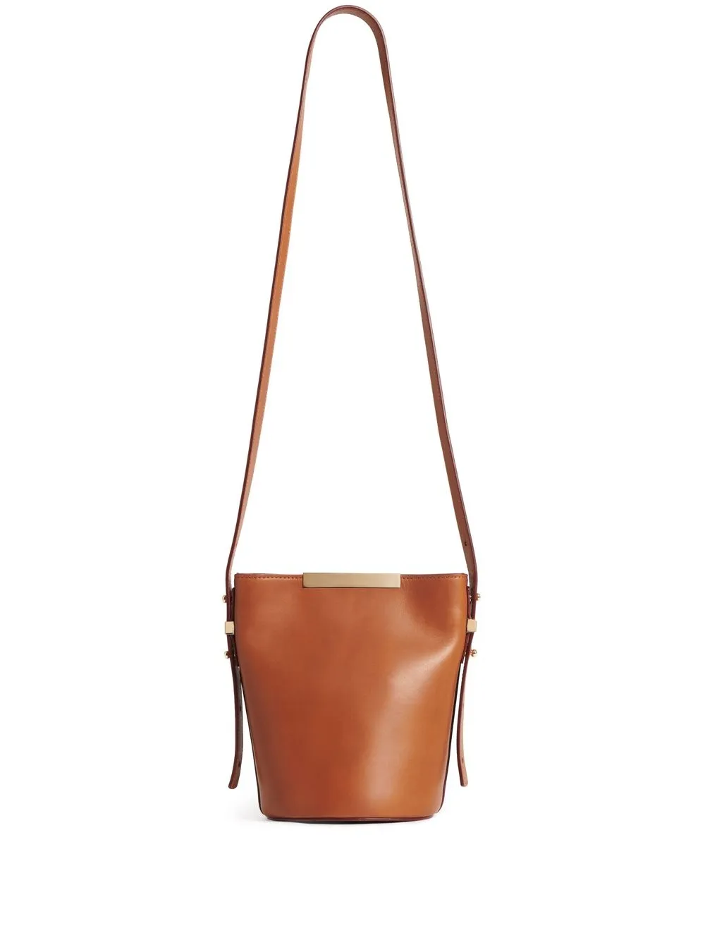 

Victoria Beckham logo-print mini bucket bag - Brown