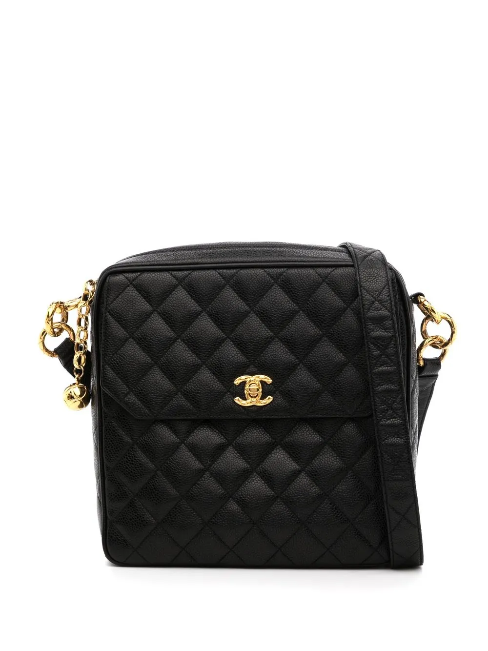 

CHANEL Pre-Owned 1992 CC diamond-quilted shoulder bag - Black