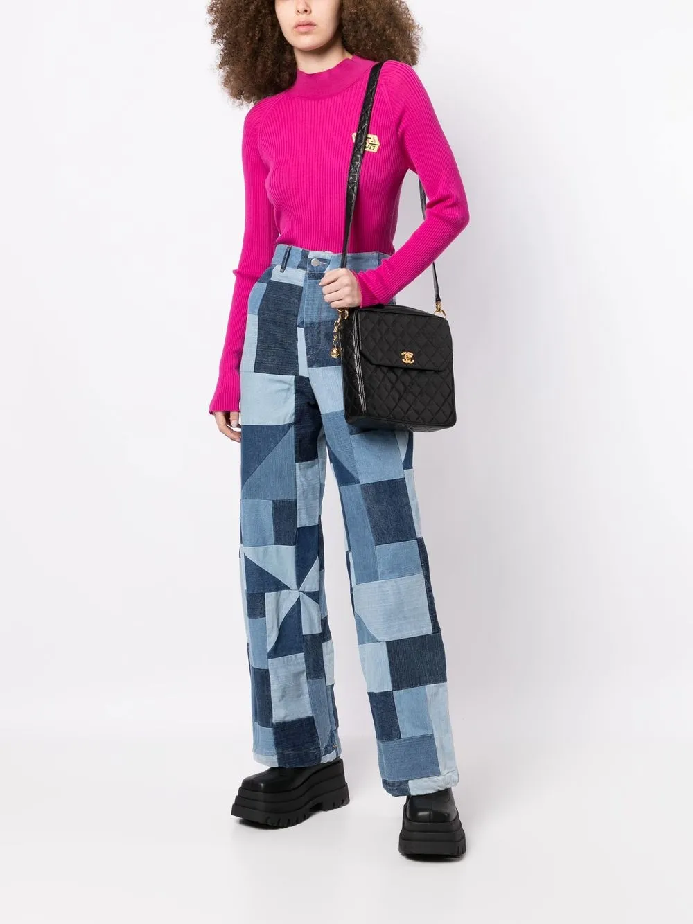 CHANEL Pre-Owned 1992 pre-owned gewatteerde schoudertas - Zwart