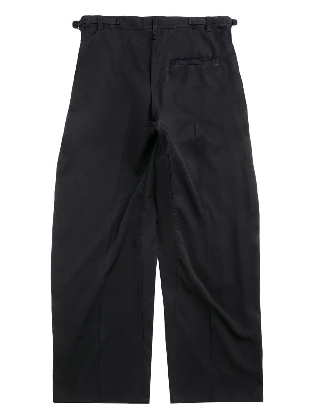 Low-waist Fitted Pants in Navy Blue