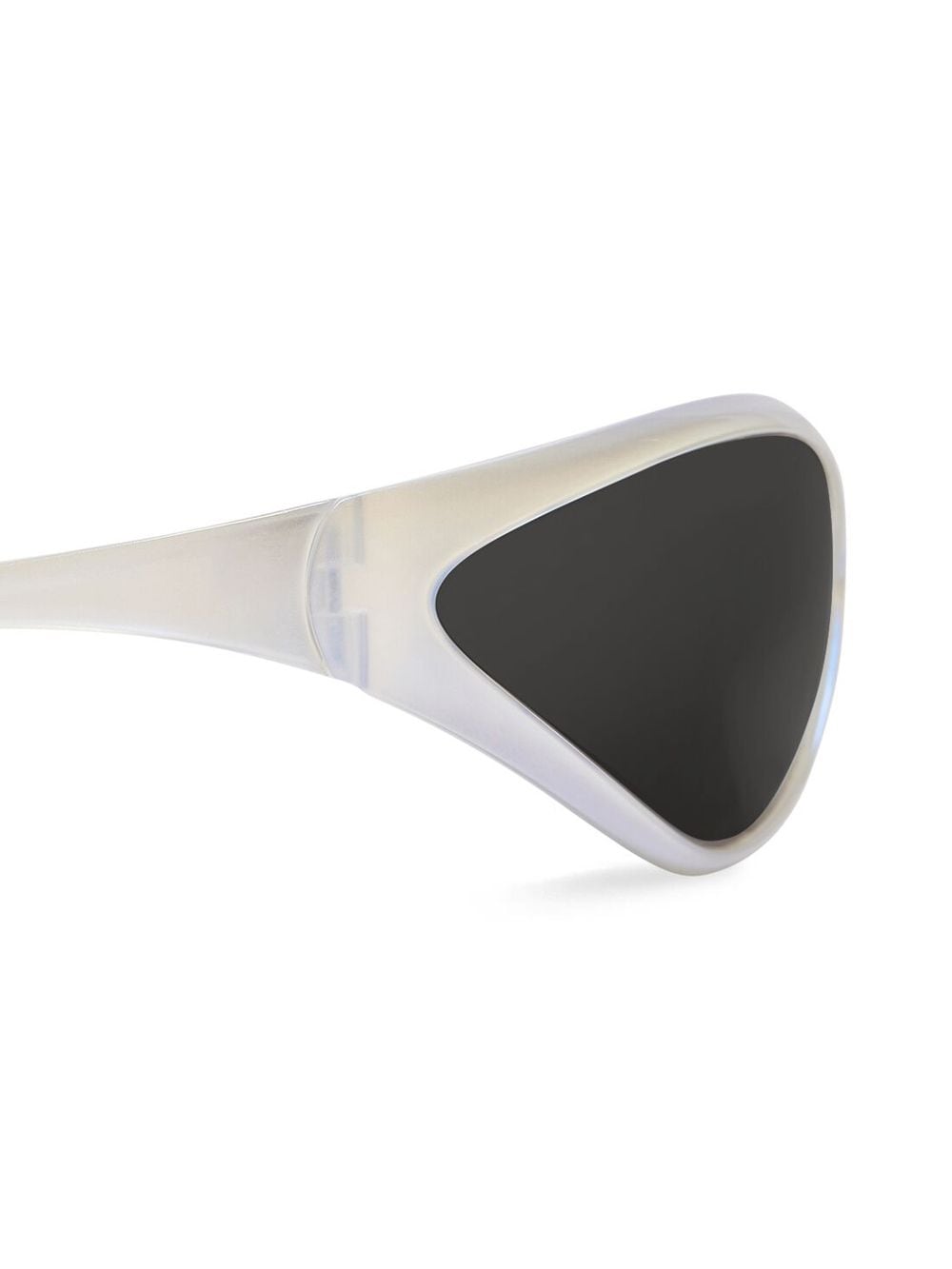 Shop Balenciaga 90s Oval Sunglasses In White