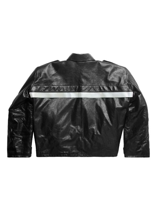 Balenciaga Paris Uniform Leather Jacket - Farfetch