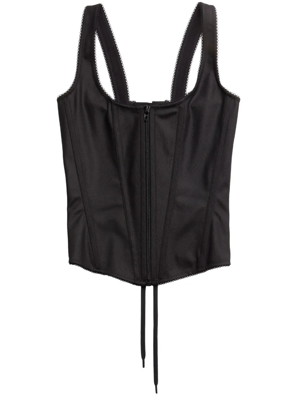 zip-up corset top