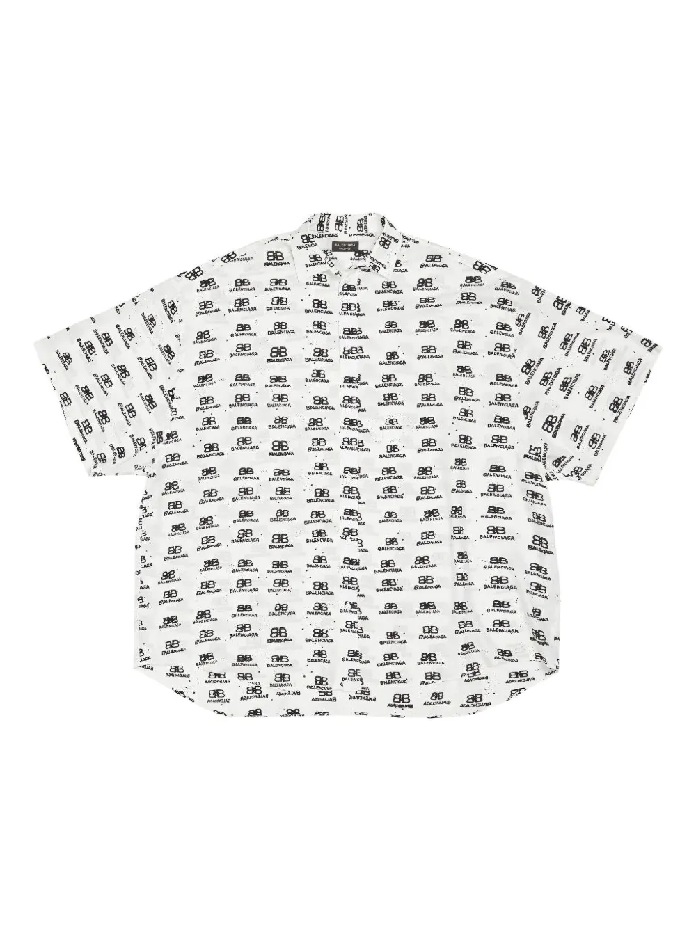 Balenciaga monogram-pattern print shirt | White | Image 1