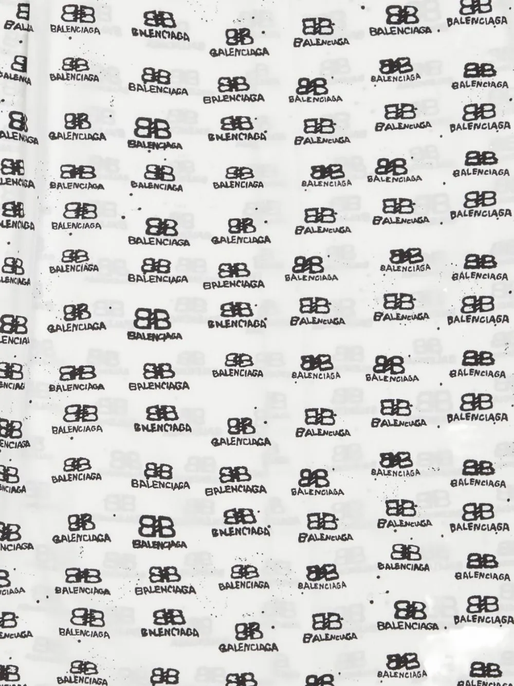  Balenciaga Monogram-pattern Print Shirt - White 