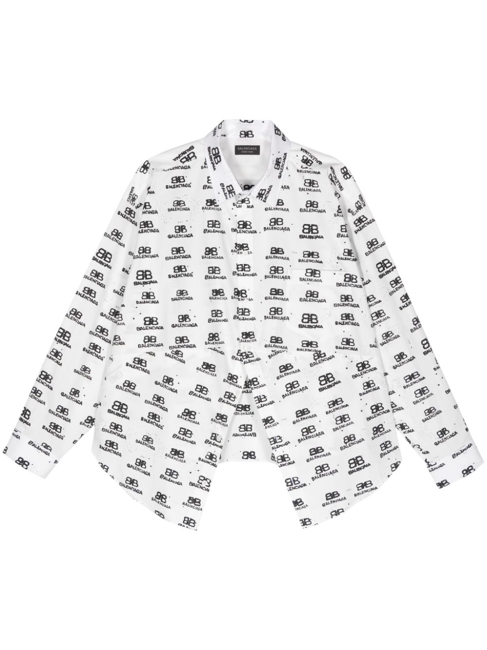 Balenciaga logo-print shirt - White