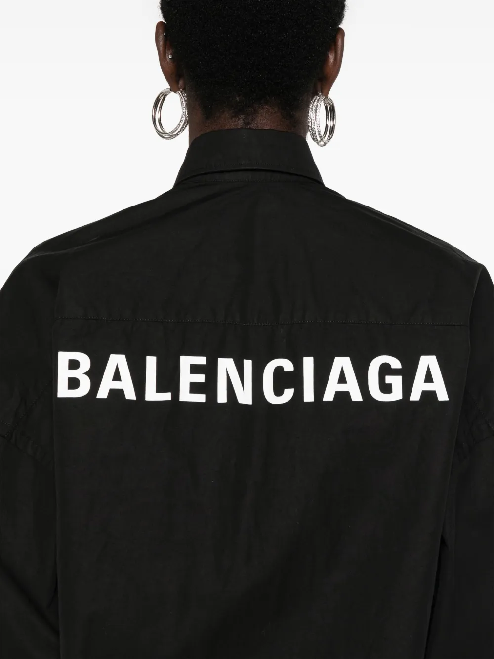 Cheap Balenciaga logo-print shirt Women