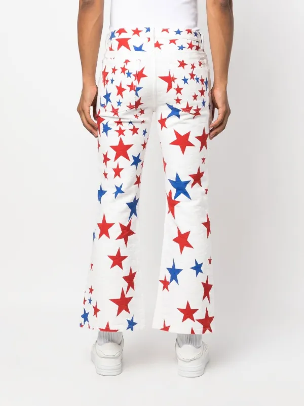 ERL star-print Bootcut Jeans | White | FARFETCH