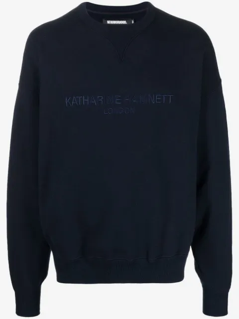 Neighborhood embroidered-logo cotton sweatshirt