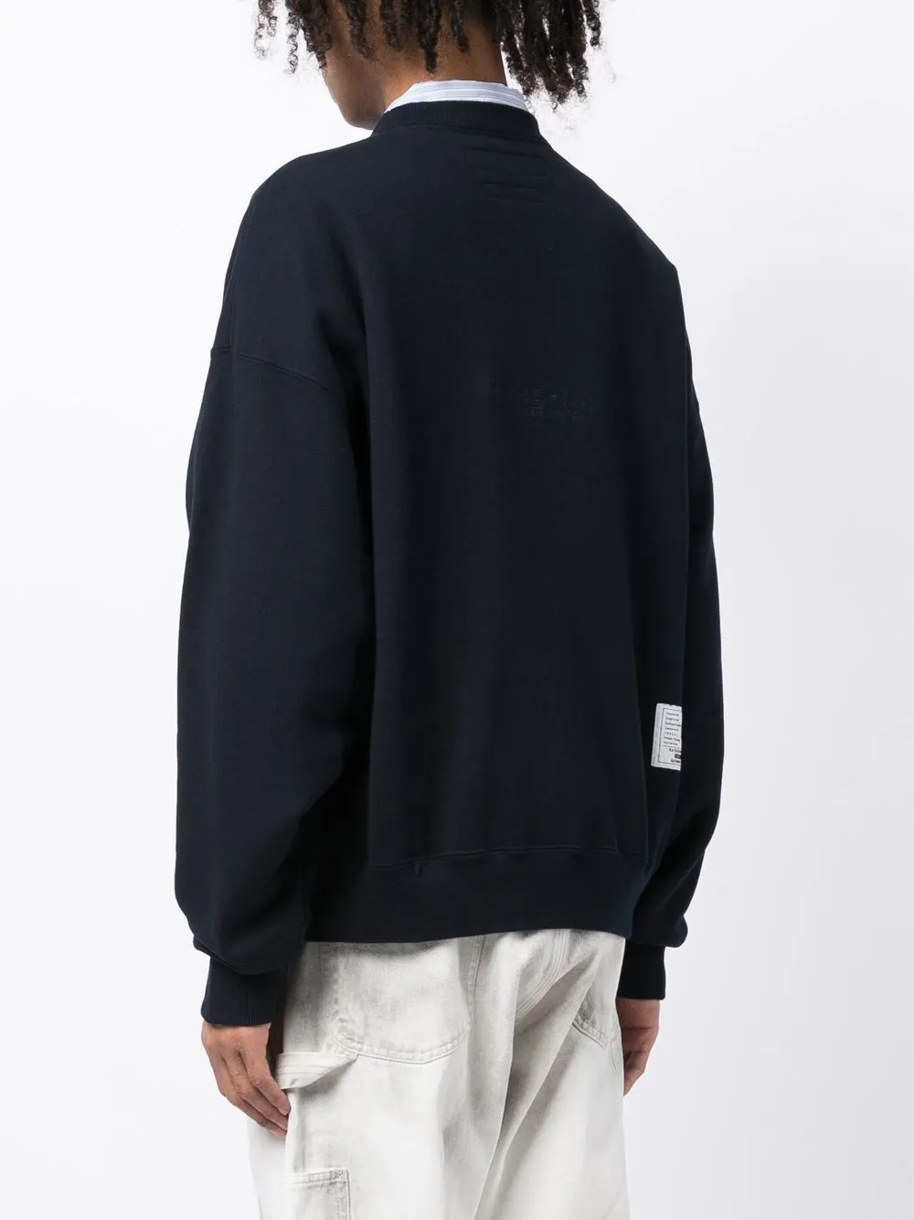 Neighborhood Embroidered-logo Cotton Sweatshirt In 蓝色
