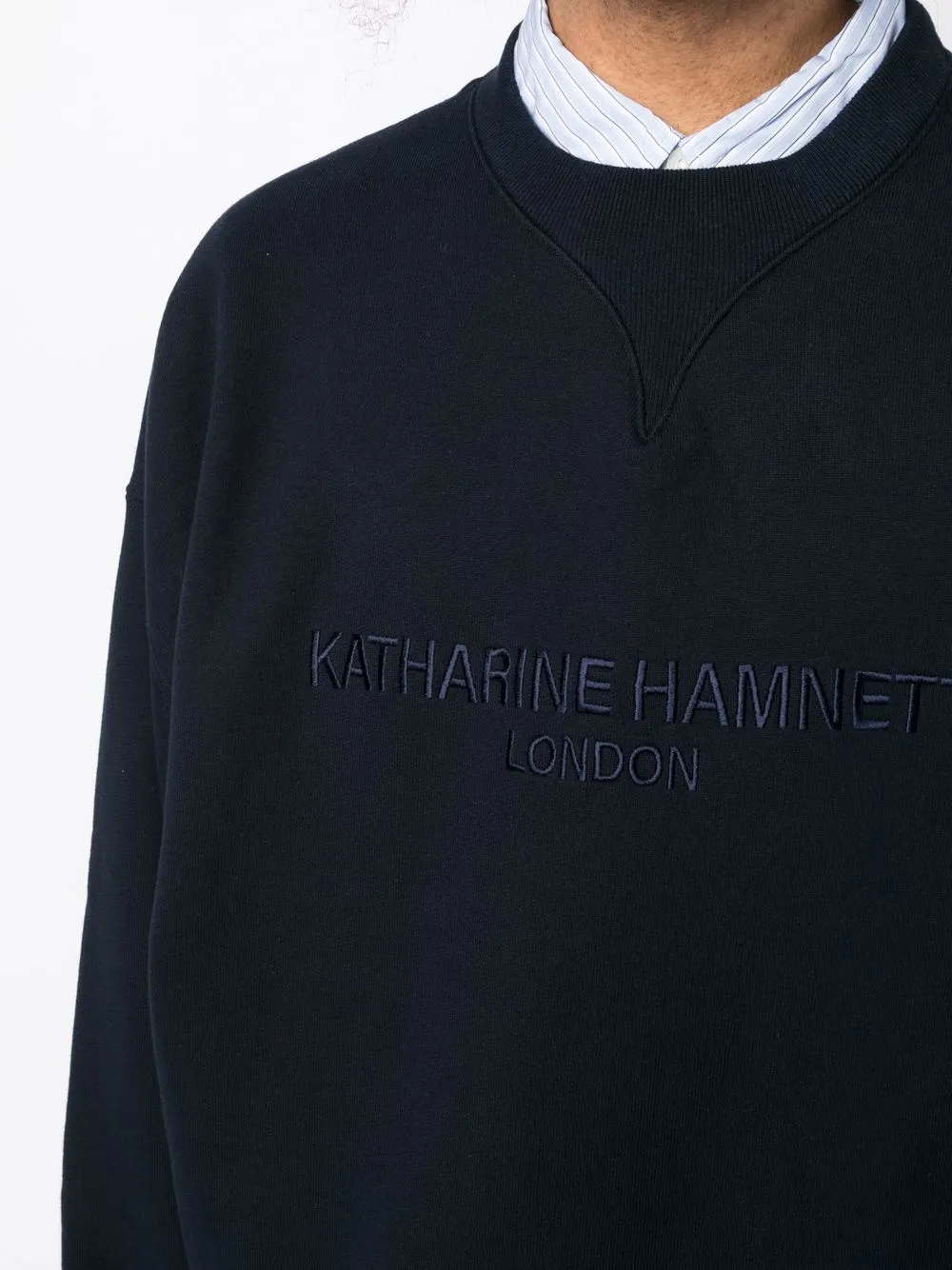Neighborhood Embroidered-logo Cotton Sweatshirt In 蓝色