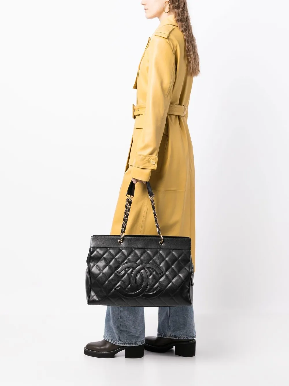 Chanel PreOwned 2003 CC Jumbo Tote Bag Farfetch