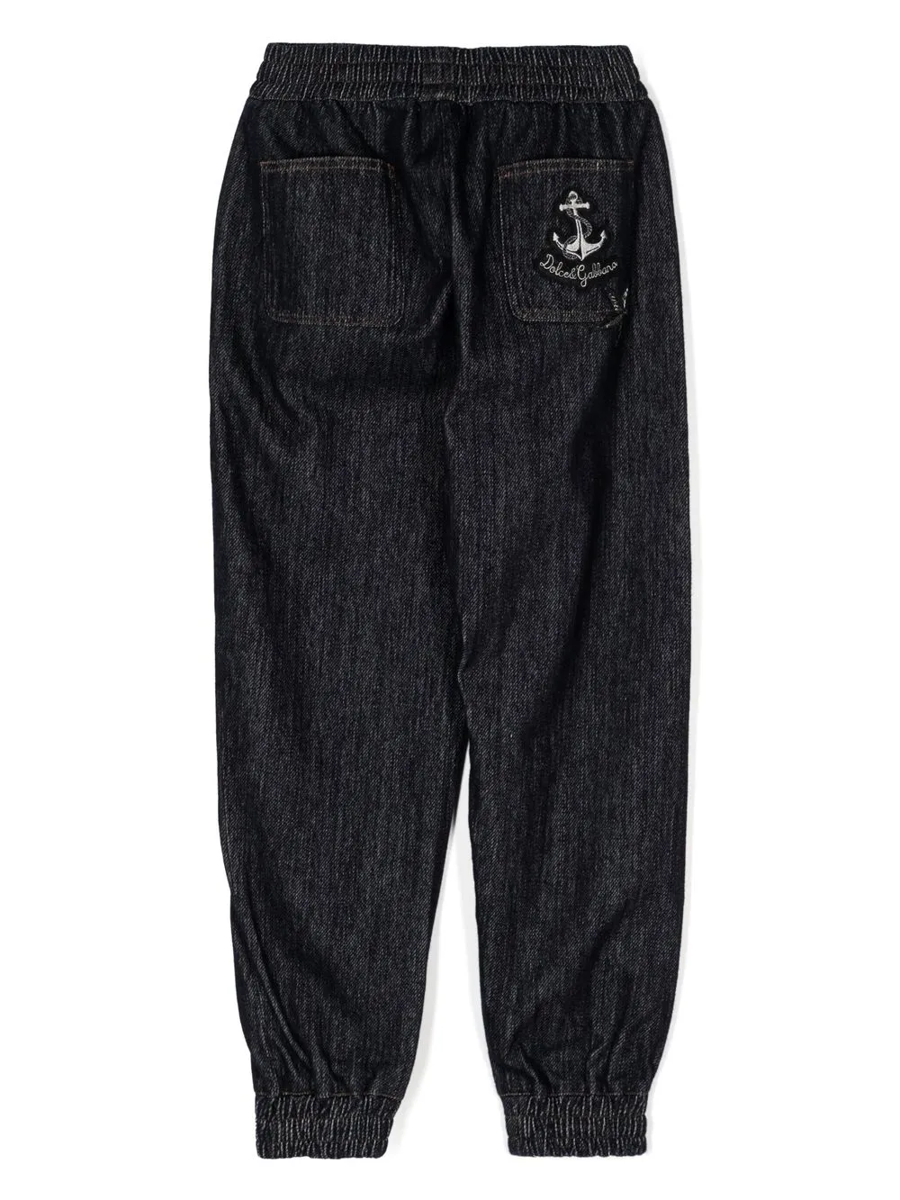 Dolce & Gabbana Kids anchor-patch tapered denim trousers | Teen Casual Trousers | Image 2