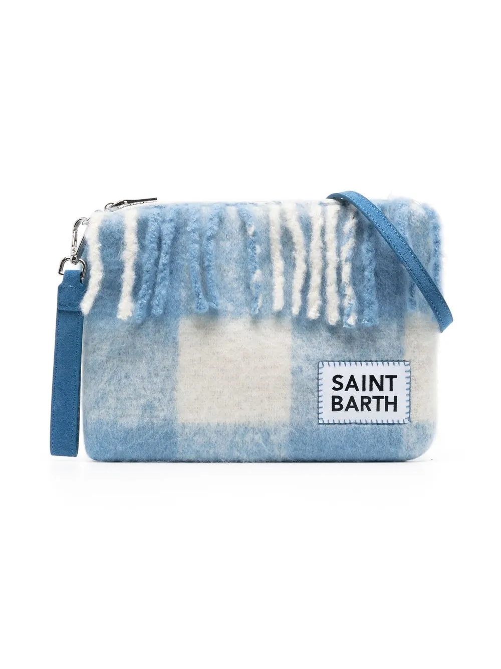 

MC2 Saint Barth Kids Parisienne checked crossbody bag - Blue