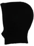 BY FAR ribbed-knit wool balaclava - Black